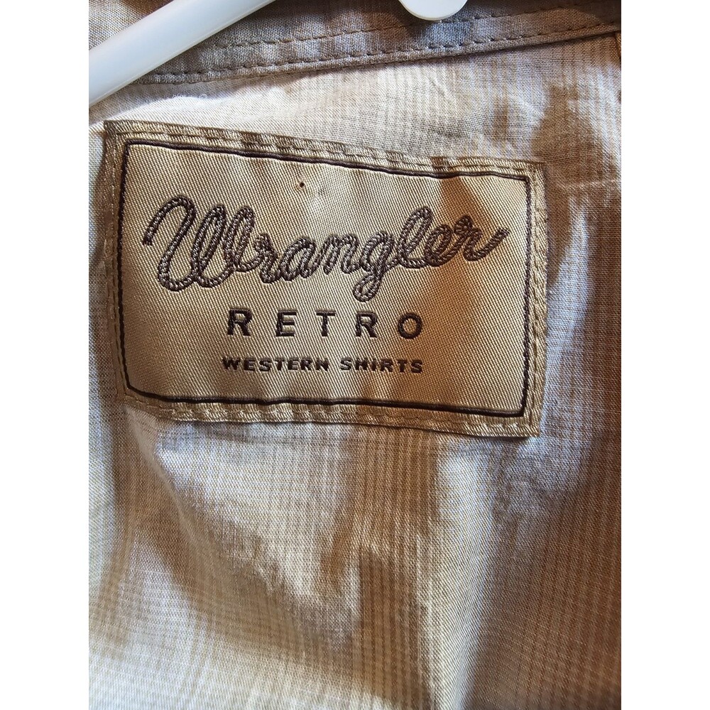 Wrangler Mens Retro Medium Snap Sawtooth Pocket Plaid Shirt